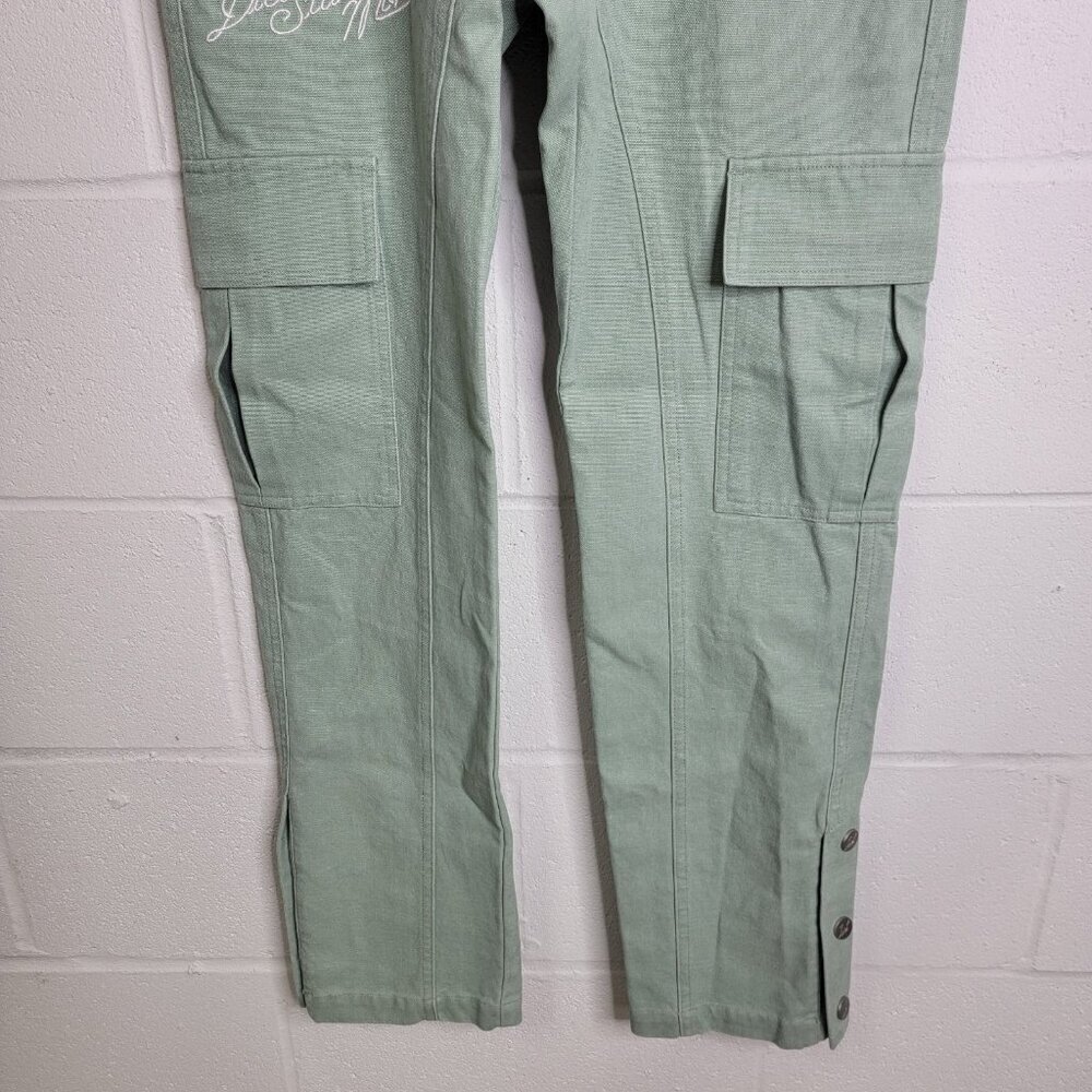 Diet Starts Monday Mens Size 30 Cargo Utility Pant Light Green Straight Leg - Picture 6 of 12